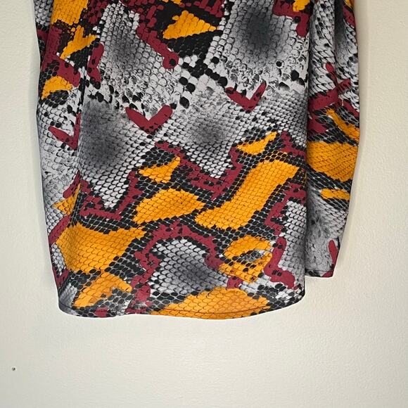 Allison Joy Sheer Gray / Black / Orange / Maroon Spaghetti Strap Tank Top SZ S - Picture 10 of 11